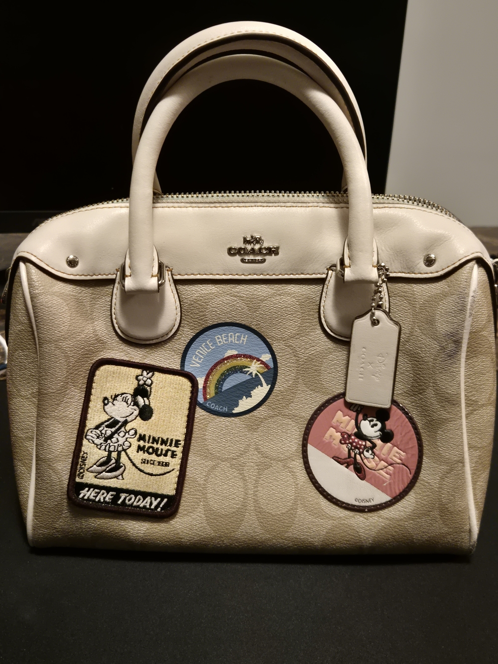 Limited Edition Coach Disney Satchel with strap Minnie Mouse